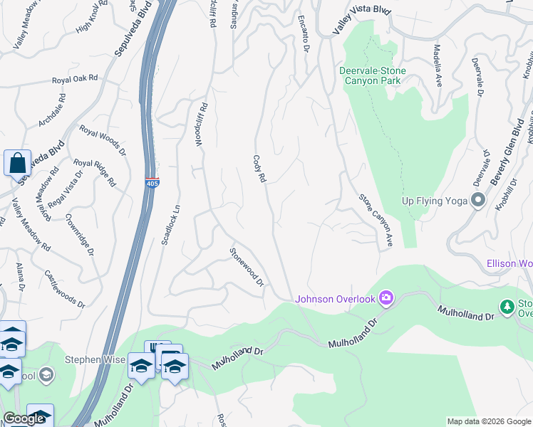 map of restaurants, bars, coffee shops, grocery stores, and more near 3701 Cody Road in Los Angeles