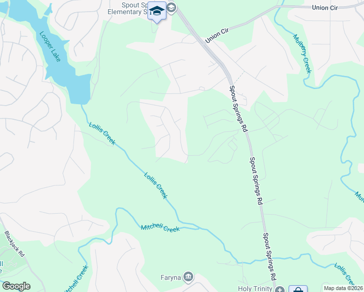 map of restaurants, bars, coffee shops, grocery stores, and more near 6889 Lancaster Crossing in Flowery Branch