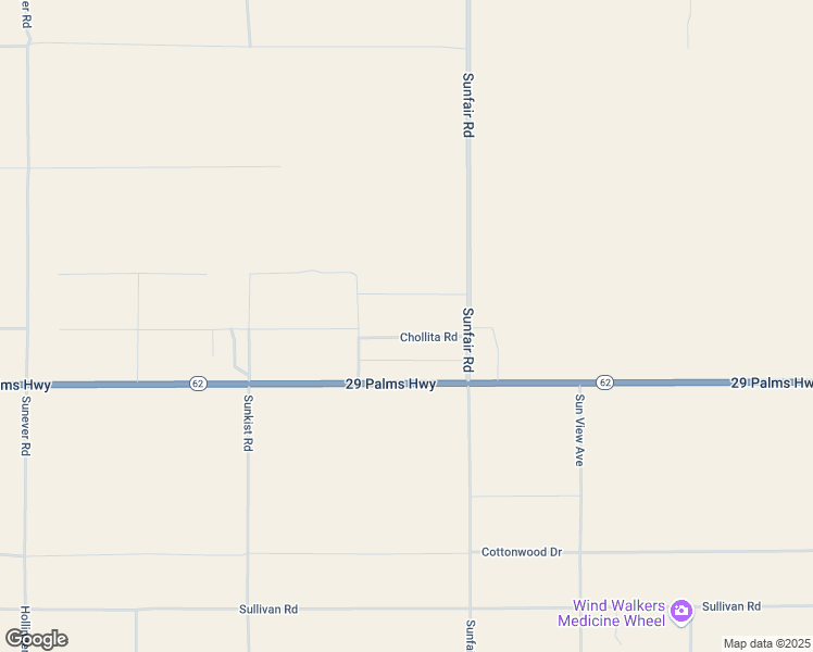 map of restaurants, bars, coffee shops, grocery stores, and more near 64794 Chollita Road in Joshua Tree