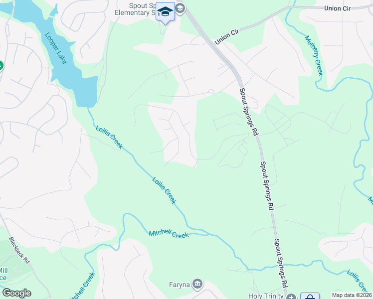 map of restaurants, bars, coffee shops, grocery stores, and more near 6889 Lancaster Crossing in Flowery Branch