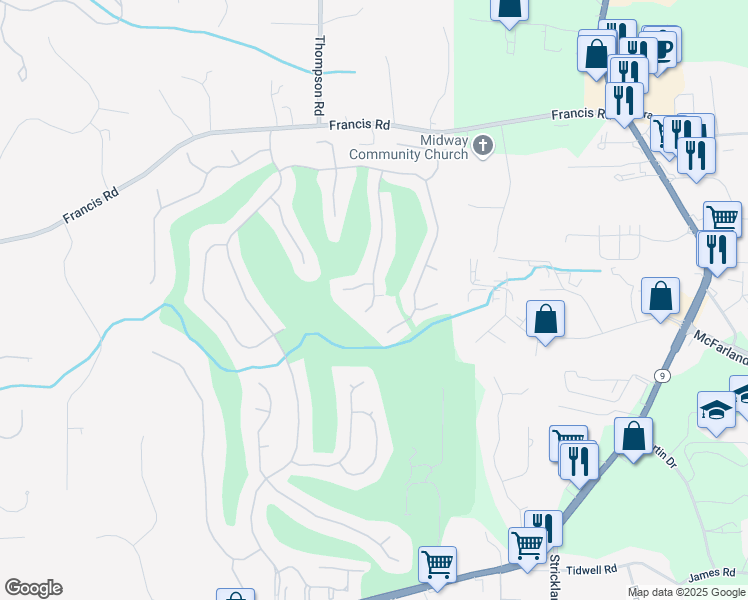 map of restaurants, bars, coffee shops, grocery stores, and more near 465 Majestic Cove in Milton
