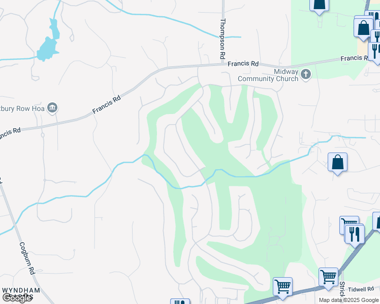 map of restaurants, bars, coffee shops, grocery stores, and more near 14555 Creek Club Drive in Alpharetta