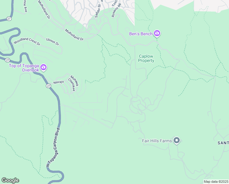 map of restaurants, bars, coffee shops, grocery stores, and more near 3314 Van Allen Place in Topanga