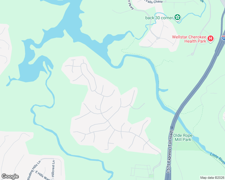 map of restaurants, bars, coffee shops, grocery stores, and more near 227 Ashland Drive in Woodstock