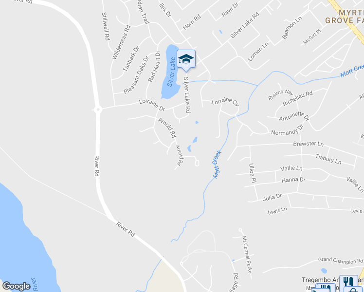 map of restaurants, bars, coffee shops, grocery stores, and more near 730 Arnold Road in Wilmington