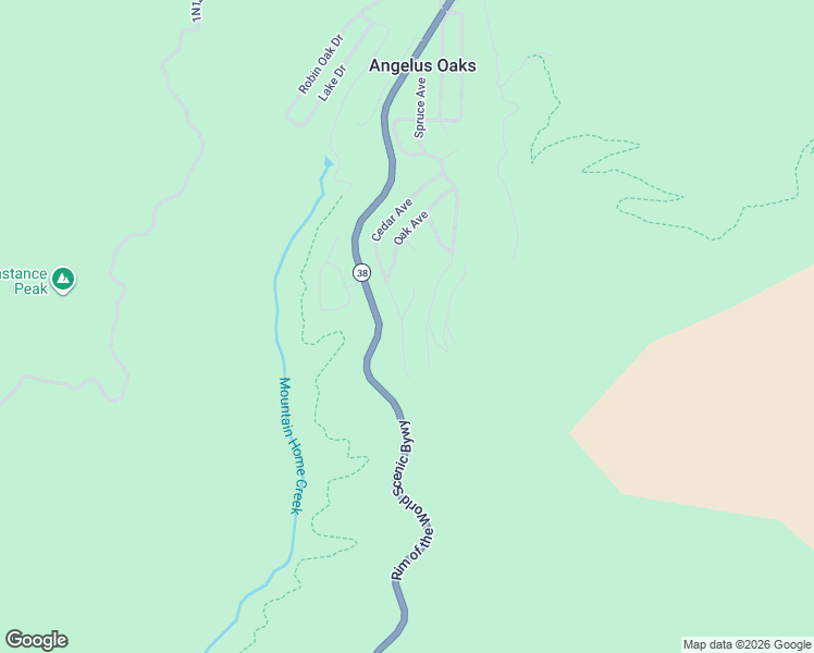 map of restaurants, bars, coffee shops, grocery stores, and more near 6429 Cedar Avenue in Angelus Oaks