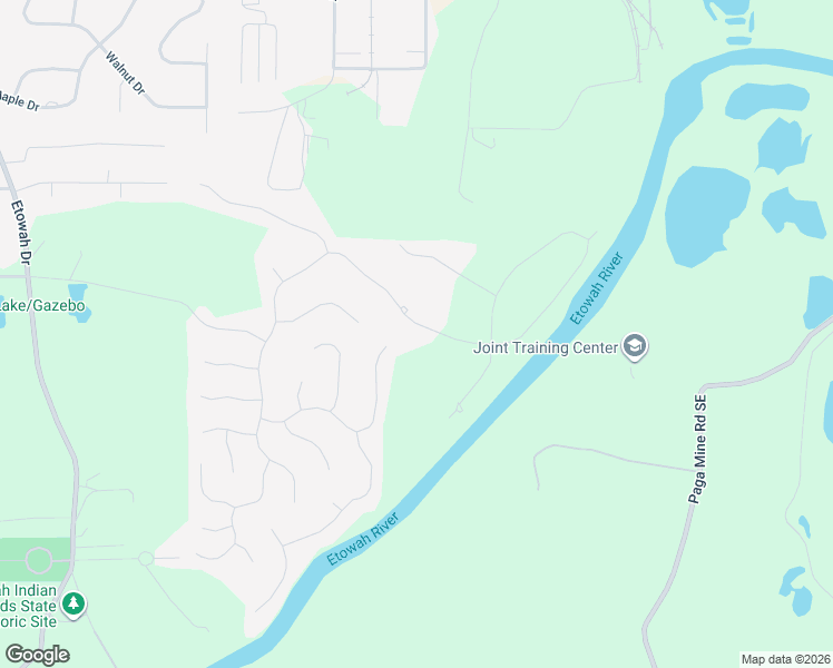 map of restaurants, bars, coffee shops, grocery stores, and more near 459 Waterford Drive in Cartersville