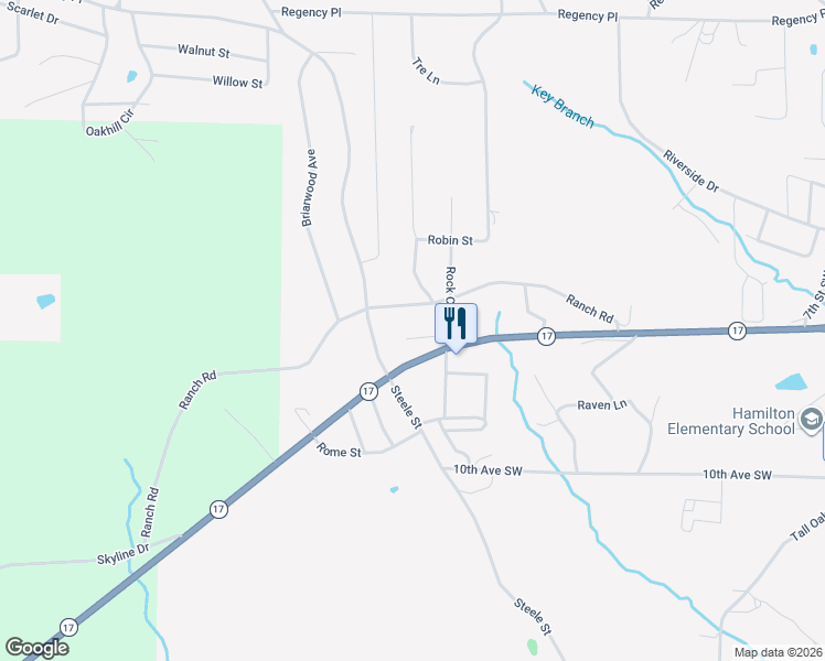 map of restaurants, bars, coffee shops, grocery stores, and more near 176 Rosemary Lane in Hamilton