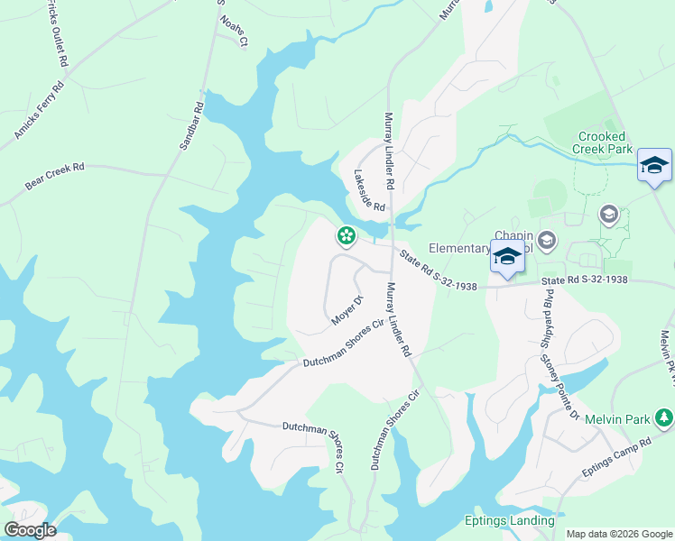 map of restaurants, bars, coffee shops, grocery stores, and more near 108 Moyer Drive in Chapin