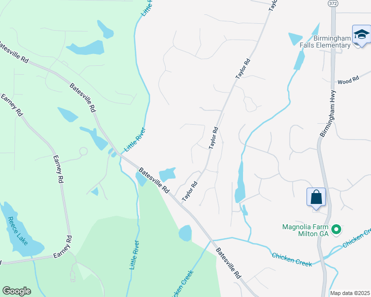 map of restaurants, bars, coffee shops, grocery stores, and more near 235 Blackberry Ridge Trail in Milton