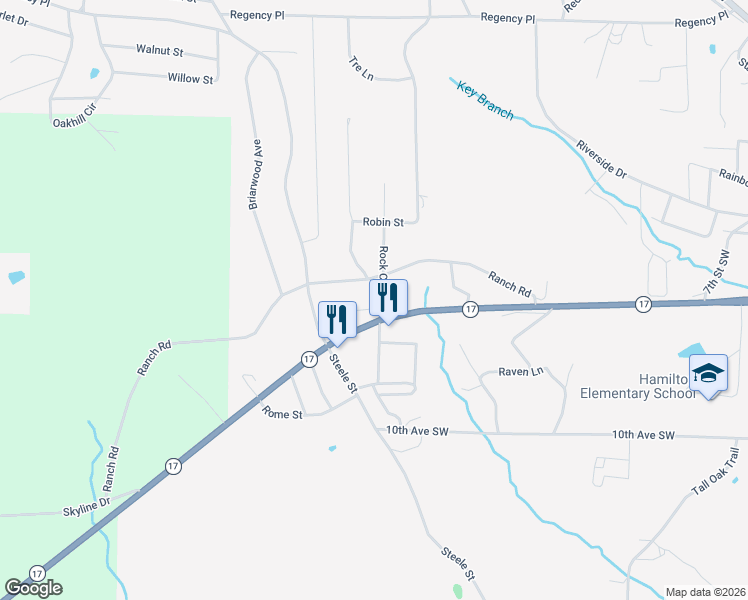 map of restaurants, bars, coffee shops, grocery stores, and more near 176 Rosemary Lane in Hamilton
