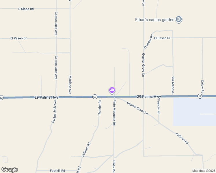 map of restaurants, bars, coffee shops, grocery stores, and more near 77210 Pinto Mountain in Twentynine Palms