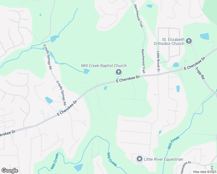 map of restaurants, bars, coffee shops, grocery stores, and more near 2184 East Cherokee Drive in Woodstock