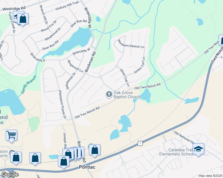 map of restaurants, bars, coffee shops, grocery stores, and more near Palamino Lane in Elgin