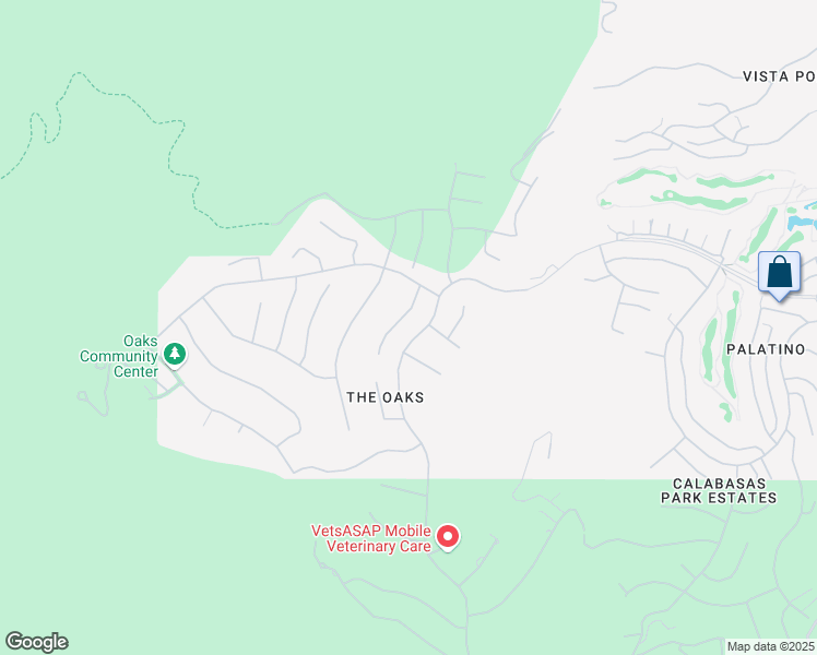 map of restaurants, bars, coffee shops, grocery stores, and more near 3950 Prado De La Mariposa in Calabasas