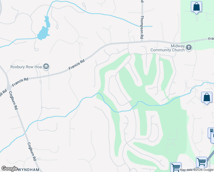map of restaurants, bars, coffee shops, grocery stores, and more near 14432 Club Circle in Alpharetta