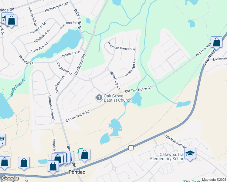 map of restaurants, bars, coffee shops, grocery stores, and more near 1071 Palamino Lane in Elgin