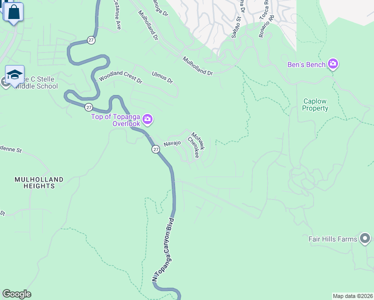 map of restaurants, bars, coffee shops, grocery stores, and more near 134 Pueblo in Los Angeles County
