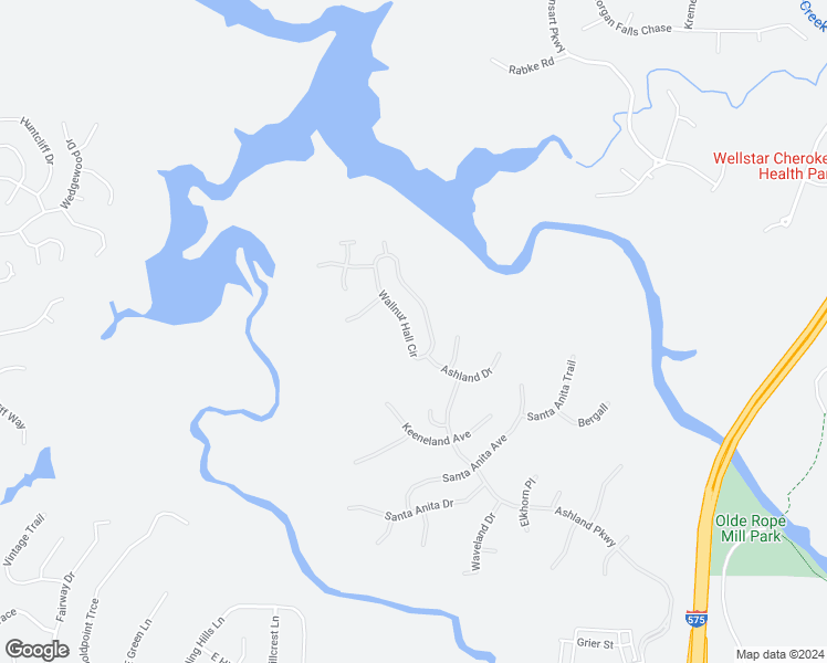 map of restaurants, bars, coffee shops, grocery stores, and more near 181 Wallnut Hall Circle in Woodstock