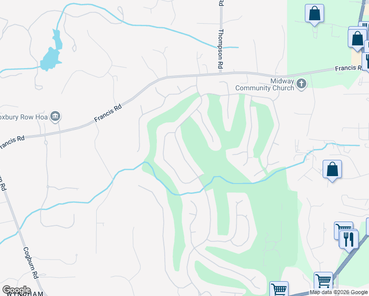 map of restaurants, bars, coffee shops, grocery stores, and more near 14595 Creek Club Drive in Alpharetta