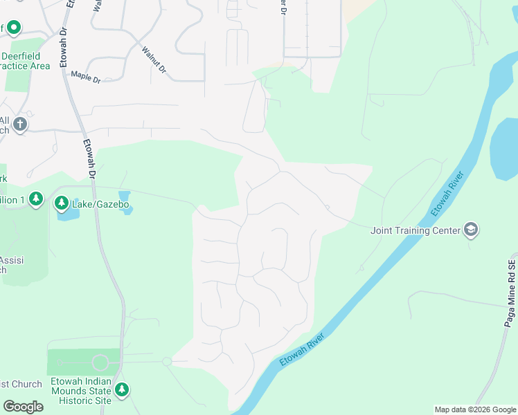 map of restaurants, bars, coffee shops, grocery stores, and more near 4 Buckingham Court in Cartersville