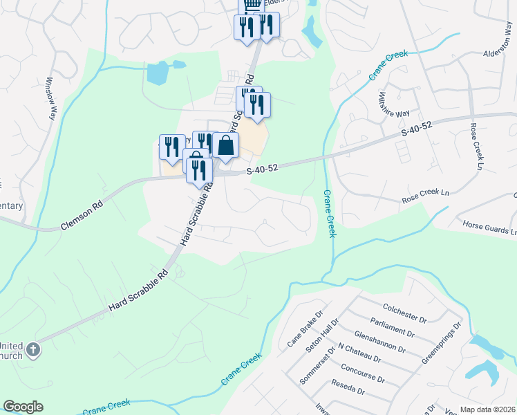 map of restaurants, bars, coffee shops, grocery stores, and more near 145 Brook Hollow Drive in Columbia