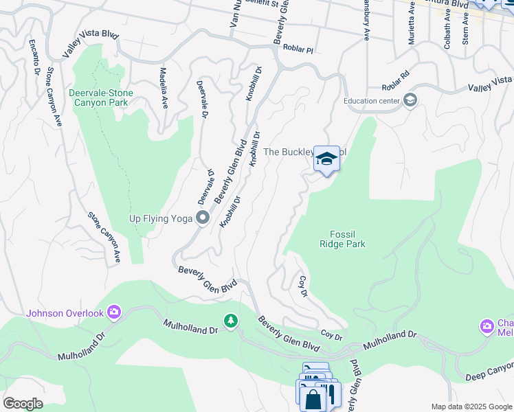 map of restaurants, bars, coffee shops, grocery stores, and more near 3708 Oakfield Drive in Los Angeles