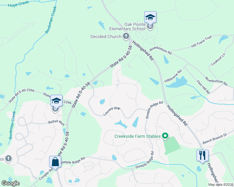 map of restaurants, bars, coffee shops, grocery stores, and more near 14 Laurent Court in Irmo