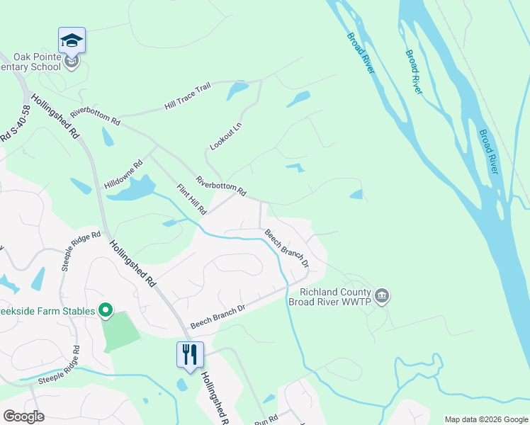 map of restaurants, bars, coffee shops, grocery stores, and more near 112 Tanglesworth Road in Irmo