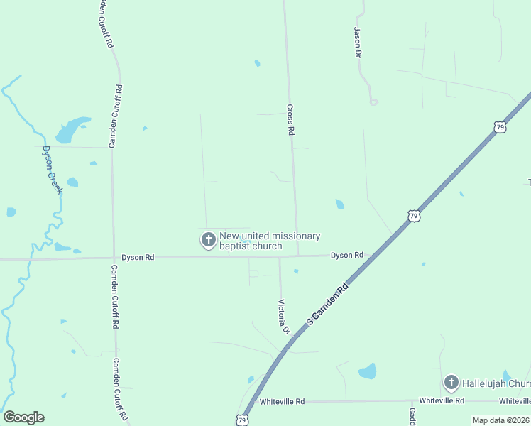 map of restaurants, bars, coffee shops, grocery stores, and more near 8120 Cross Road in Pine Bluff