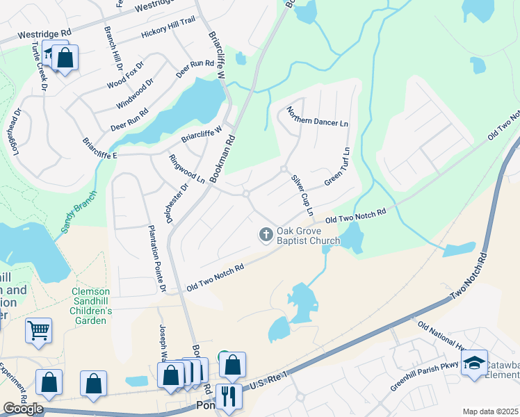 map of restaurants, bars, coffee shops, grocery stores, and more near 446 Easy Goer Court in Elgin