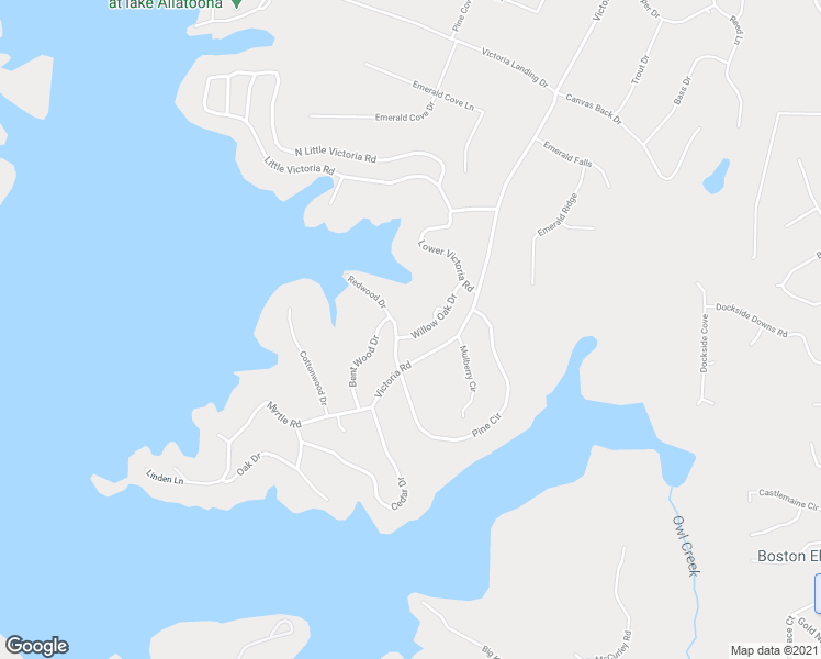 map of restaurants, bars, coffee shops, grocery stores, and more near 803 Willow Oak Drive in Woodstock