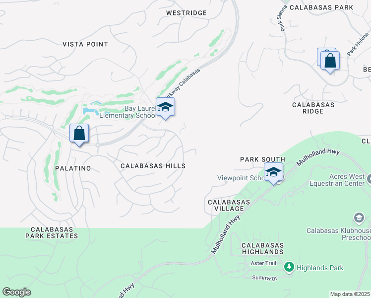 map of restaurants, bars, coffee shops, grocery stores, and more near 24555 Vía Esquina in Calabasas