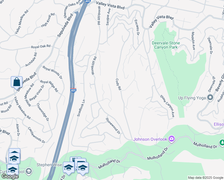 map of restaurants, bars, coffee shops, grocery stores, and more near 3742 Sheridge Drive in Los Angeles