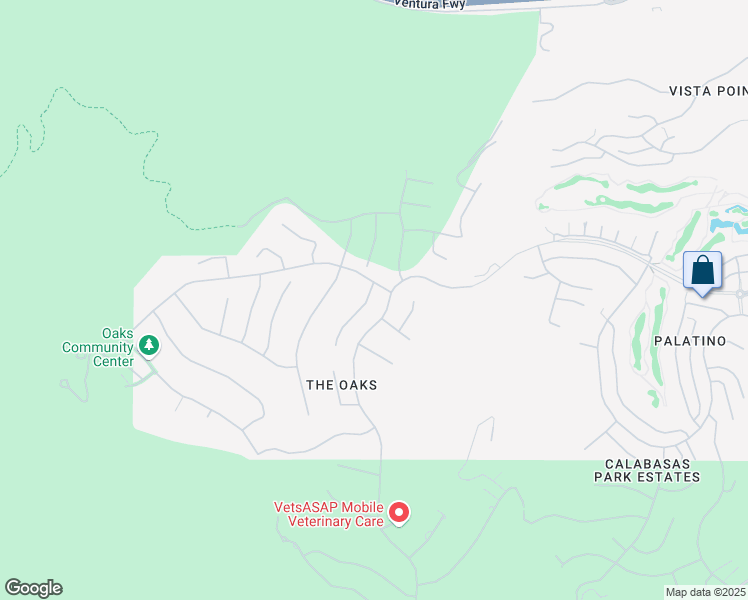 map of restaurants, bars, coffee shops, grocery stores, and more near 4020 Prado De La Mariposa in Calabasas