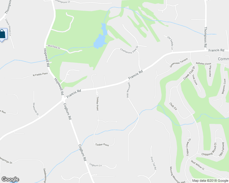 map of restaurants, bars, coffee shops, grocery stores, and more near 2793 Francis Road in Milton