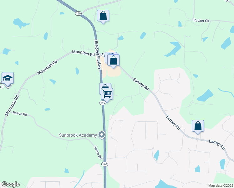 map of restaurants, bars, coffee shops, grocery stores, and more near 209 Country Trail in Woodstock