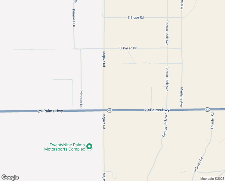 map of restaurants, bars, coffee shops, grocery stores, and more near 6395 Mojave Road in Twentynine Palms