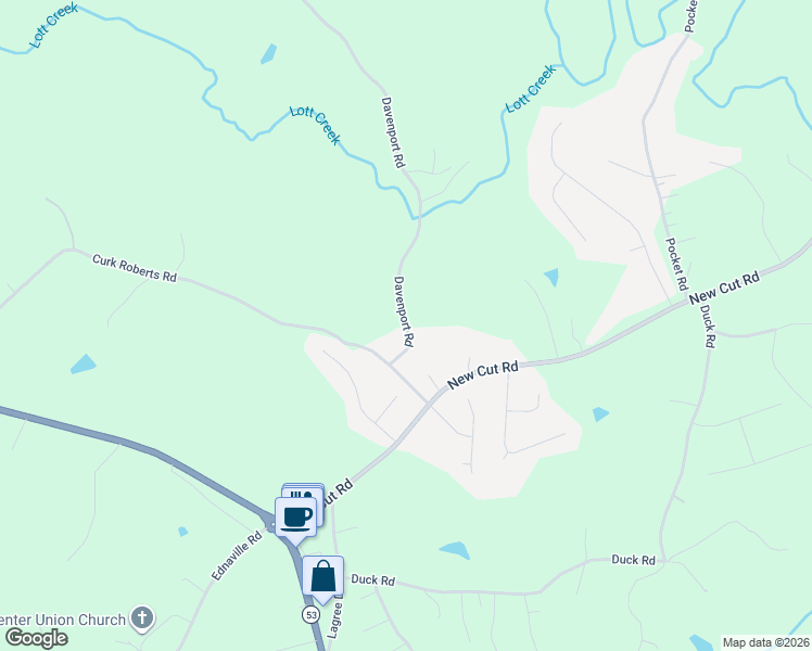 map of restaurants, bars, coffee shops, grocery stores, and more near Davenport Road in Braselton