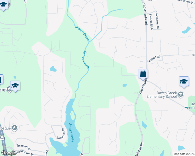 map of restaurants, bars, coffee shops, grocery stores, and more near 2110 Melodie Lane in Cumming