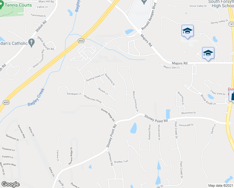 map of restaurants, bars, coffee shops, grocery stores, and more near 4760 Sanderling Street in Cumming