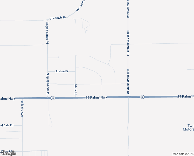 map of restaurants, bars, coffee shops, grocery stores, and more near Gorgonio Drive in Twentynine Palms