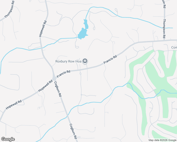 map of restaurants, bars, coffee shops, grocery stores, and more near 2785 Francis Road in Alpharetta