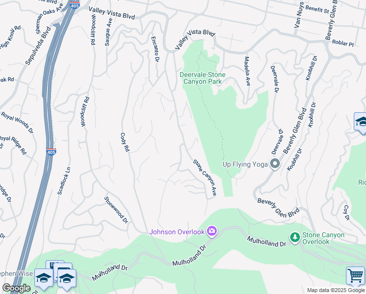 map of restaurants, bars, coffee shops, grocery stores, and more near 3724 Loadstone Drive in Los Angeles