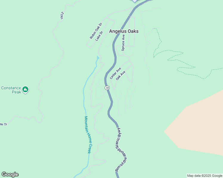 map of restaurants, bars, coffee shops, grocery stores, and more near 6290 Cedar Avenue in Angelus Oaks