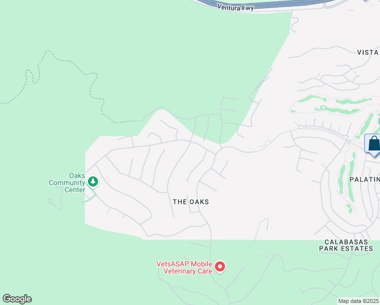 map of restaurants, bars, coffee shops, grocery stores, and more near 3965 Prado De La Mariposa in Calabasas