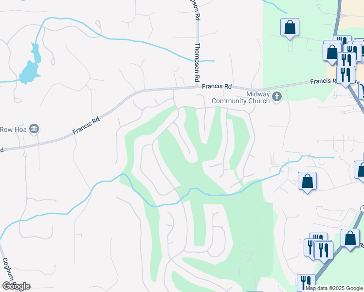 map of restaurants, bars, coffee shops, grocery stores, and more near 975 York Cove in Alpharetta