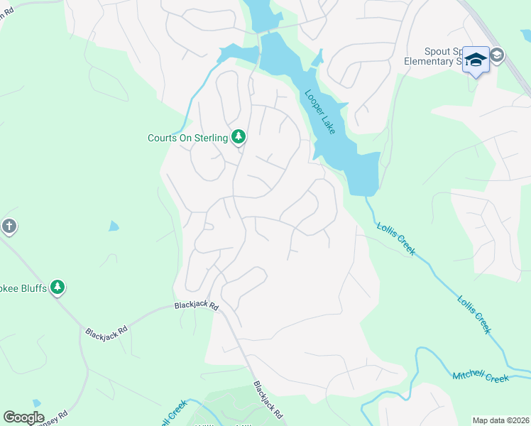 map of restaurants, bars, coffee shops, grocery stores, and more near 7709 Sleepy Lagoon Way in Flowery Branch