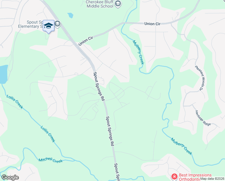 map of restaurants, bars, coffee shops, grocery stores, and more near 5584 Elderberry Lane in Flowery Branch