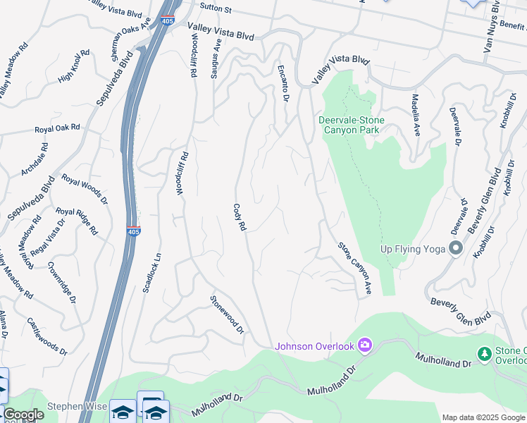map of restaurants, bars, coffee shops, grocery stores, and more near 3865 Sherview Drive in Los Angeles